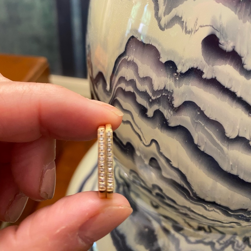 Pave diamond stacked rings